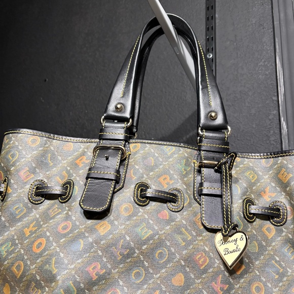 Dooney and Bourke Y2K crossword Chiara Tote Bag - Picture 3 of 16